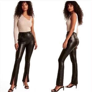 Abercrombie & Fitch The Skinny Ultra High Rise Faux Leather Pant Black 0 short